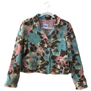Moschino wool jacket vintage short floral jacket